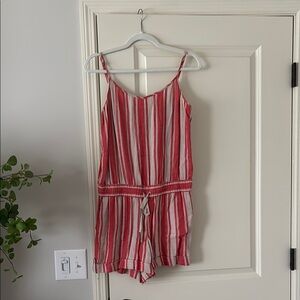 Striped Red and White  One Piece